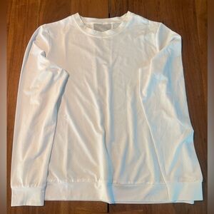 Tail Brand Long Sleeve White Perforated Tennis Sports Tee